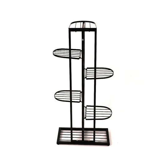 Iron Metal Six Tier Plant Stand Display in Black