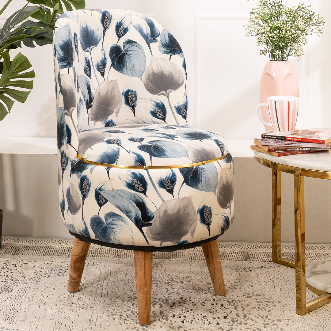 Printed Ottoman Pouffe Chair