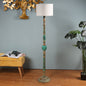 Piller Lamp With Sky Blue Shade