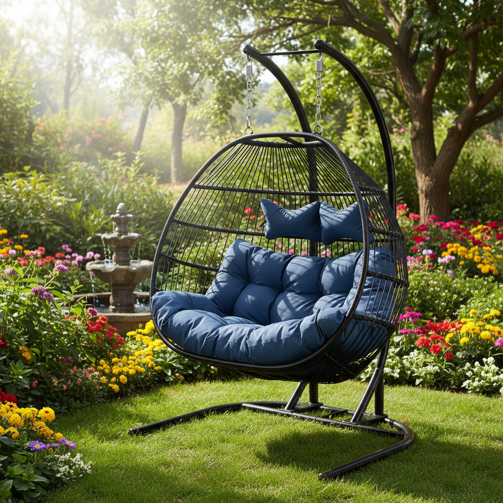 OUTAREA Double Seater Swing Chair – Garden || Balcony || Patio || Poolside Seating