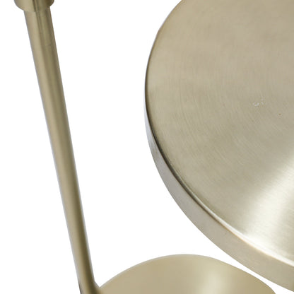 Antique Brass Metal Floor Lamp With Shade