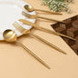 Pvd Gold Coated Stainless Steel Gold-Toned Cutlery Set Of 5