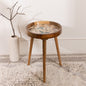 Mango Wood Round Shape End Table