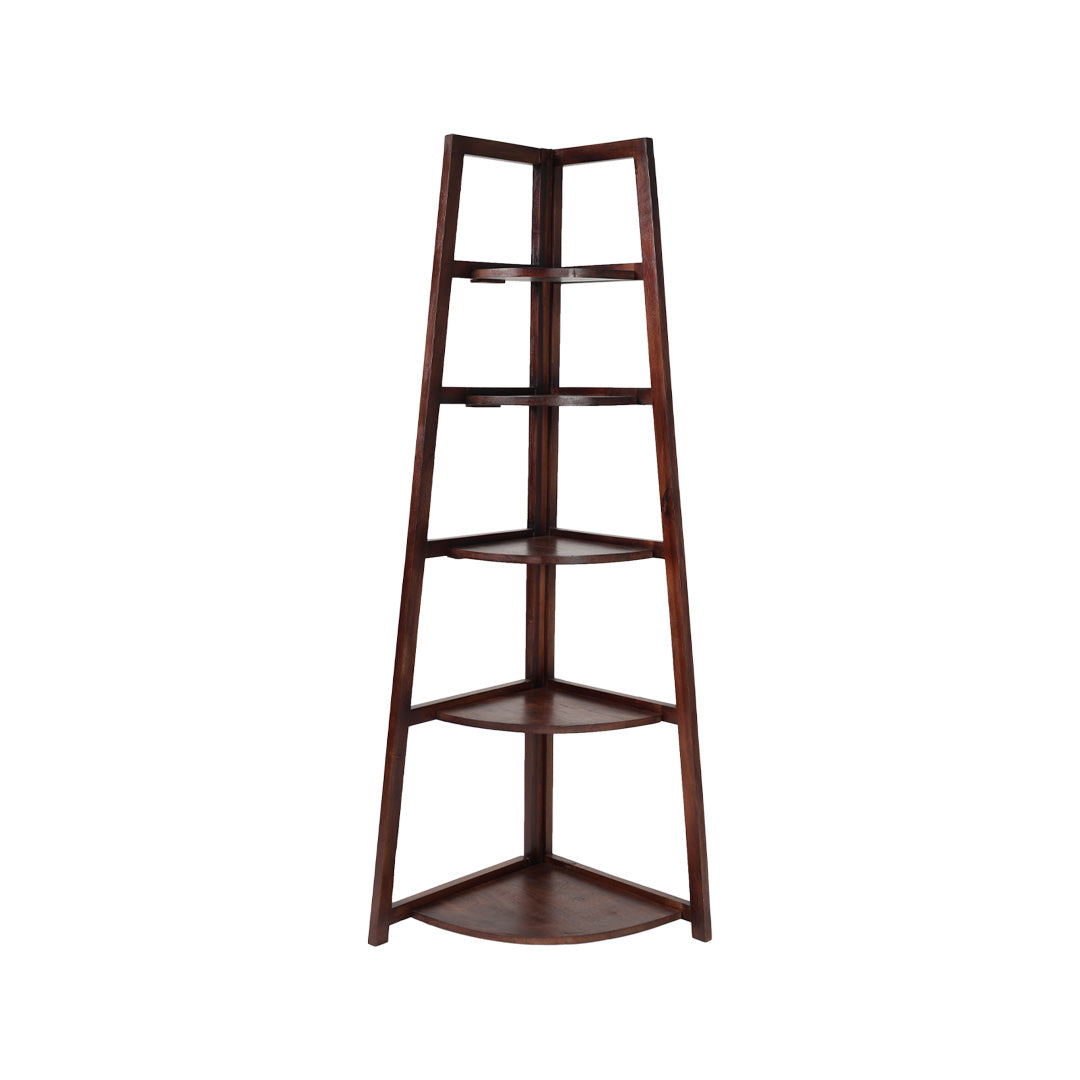 Wooden 5 Tier Corner Ladder Shelf for Home Decor