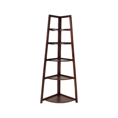 Wooden 5 Tier Corner Ladder Shelf for Home Decor