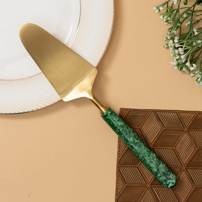 Ceylon cake server spoon-Green