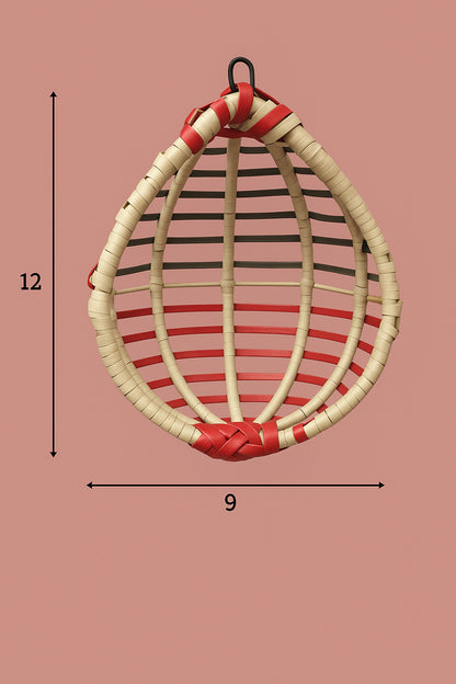 Ladoo Gopal Swing Jhoola – Handcrafted White & Orange