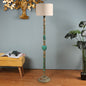 Piller Lamp With Sky Blue Shade