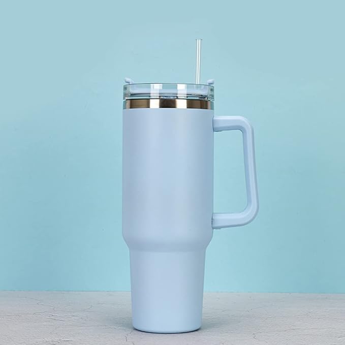 Stainless Steel Insulated Reusable Water Bottle with Lid in Sky Blue