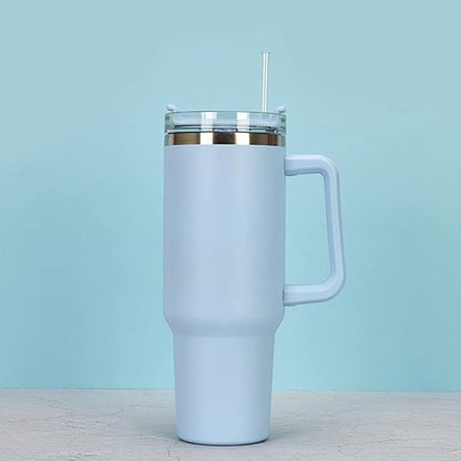 Stainless Steel Insulated Reusable Water Bottle with Lid in Sky Blue