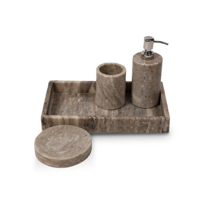 Brass Marble Bathroom Set In Lavender