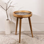 Mango Wood Round Shape End Table