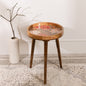 Mango Wood Round Shape End Table