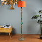 Piller Lamp With Sky Blue Shade