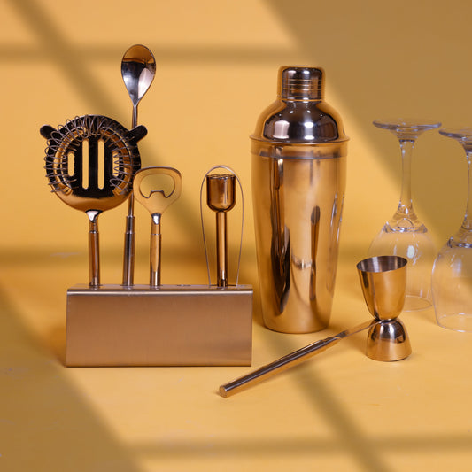 Bar Set Of 7 Gold PVD Coated for Kitchen Decor