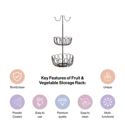 Fruit Plate and Dessert Sandwich Basket Storage (Three Layer) for Kitchen Decor