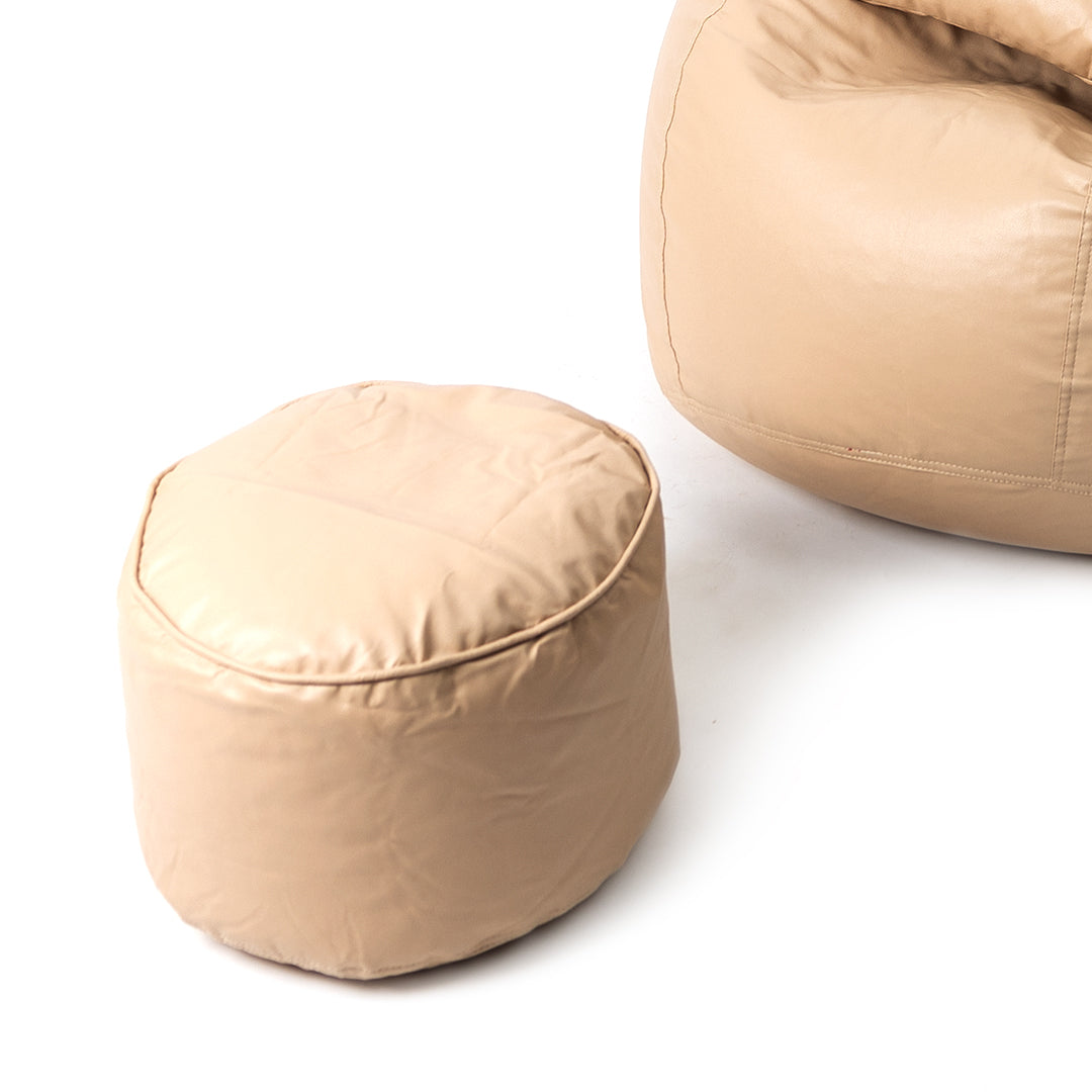 XXXXL Teardrop Filled Bean Bag with Footrest and Cushions