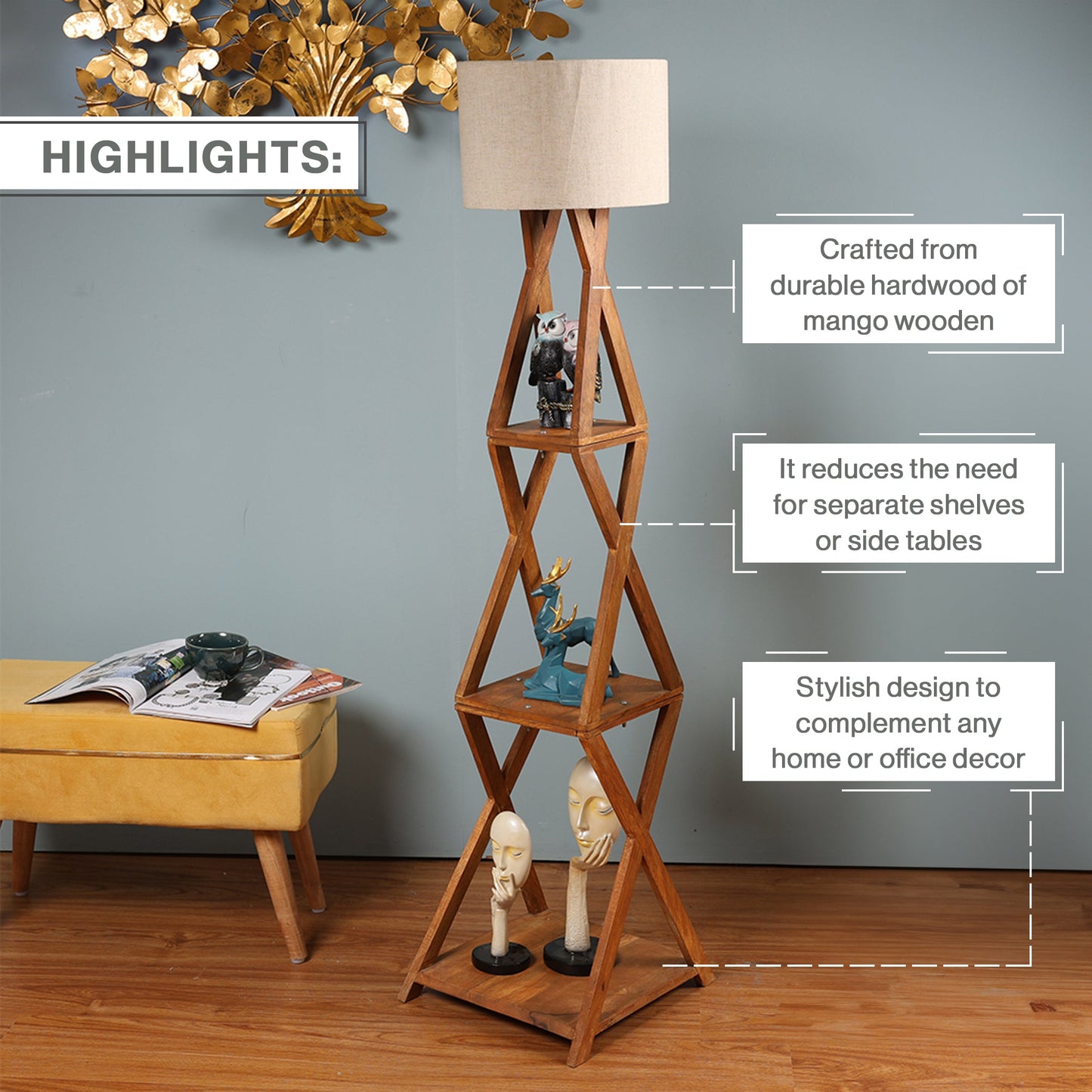 Italian Lamp with Home Decor Corner Design