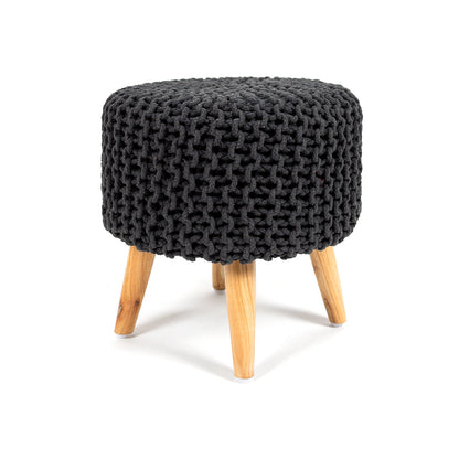 Pouf Dori Stool in Oak Brown
