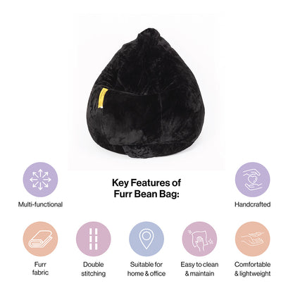 4XL Fur Bean Bag with Beans Filled