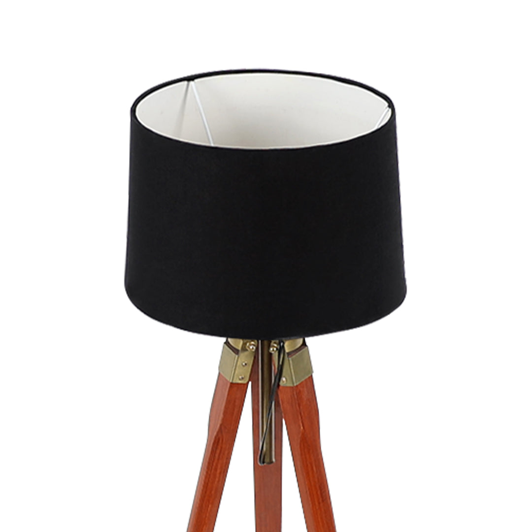 Wooden Crafter Tripod Floor Lamp With Brown Finish