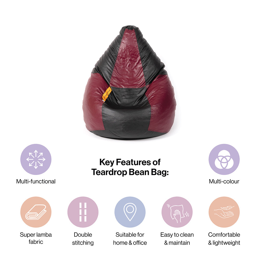 XXXL Teardrop Cut Bean Bag with Beans