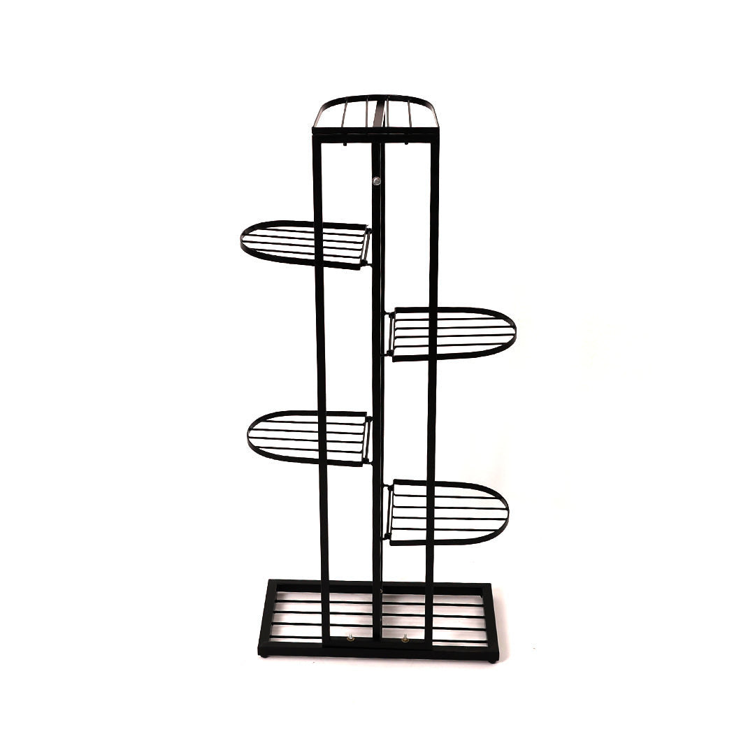 Iron Metal Six Tier Plant Stand Display in Black