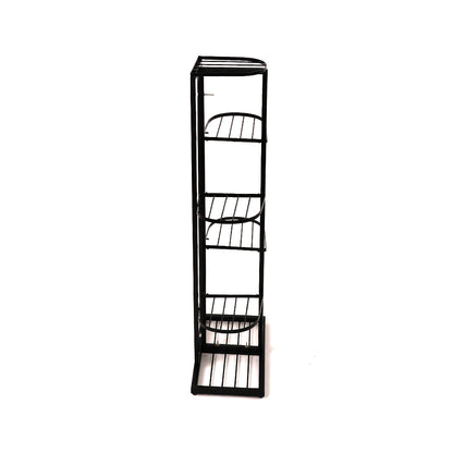 Iron Metal Six Tier Plant Stand Display in Black