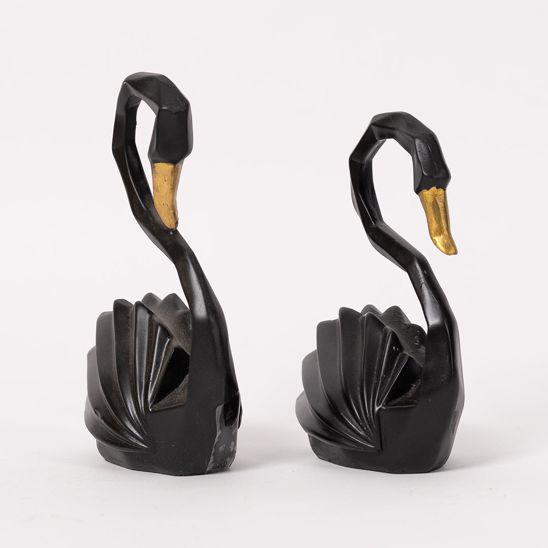 Black Pair Of Duck Feng Shui Statue Figurine for Home Decor