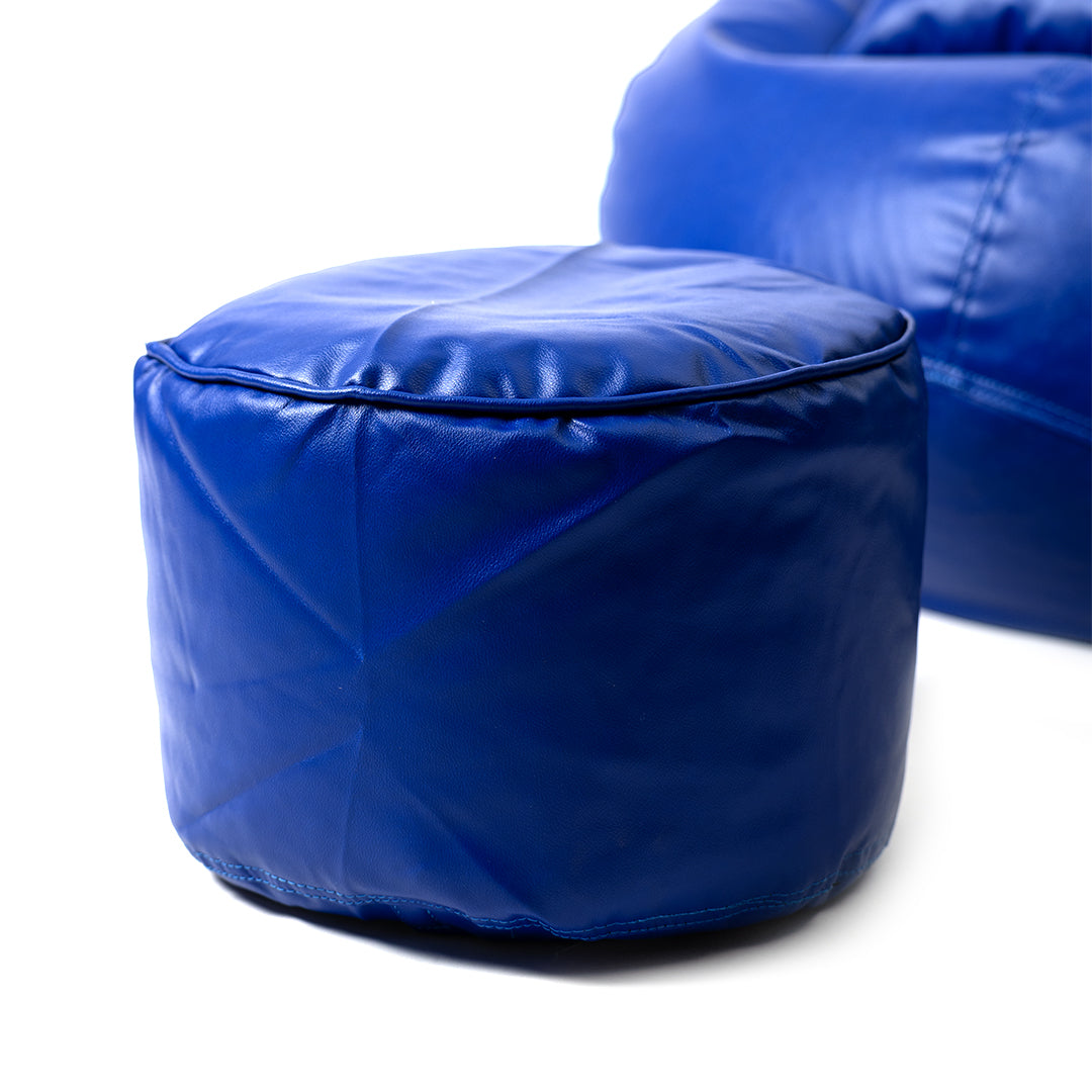 XXXXL Teardrop Filled Bean Bag with Footrest and Cushions