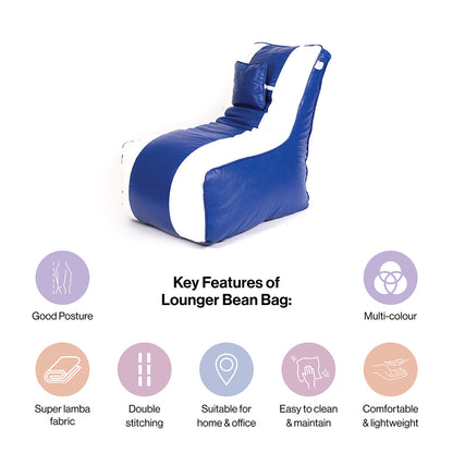 Lounger Bean Bag with Beans