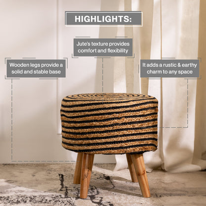 Handwoven Jute Stool - Combo of 2