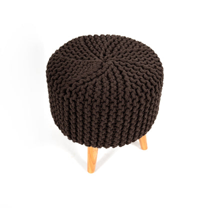 Pouf Dori Stool in Oak Brown