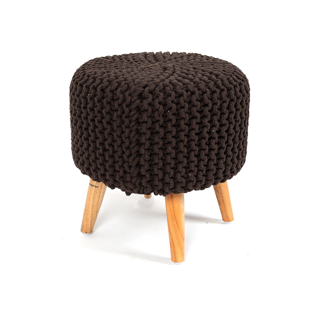 Pouf Dori Stool in Oak Brown