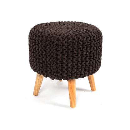 Pouf Dori Stool in Oak Brown