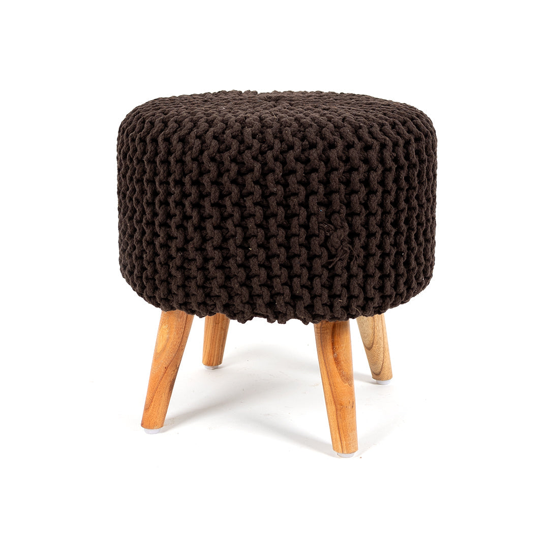 Pouf Dori Stool in Oak Brown