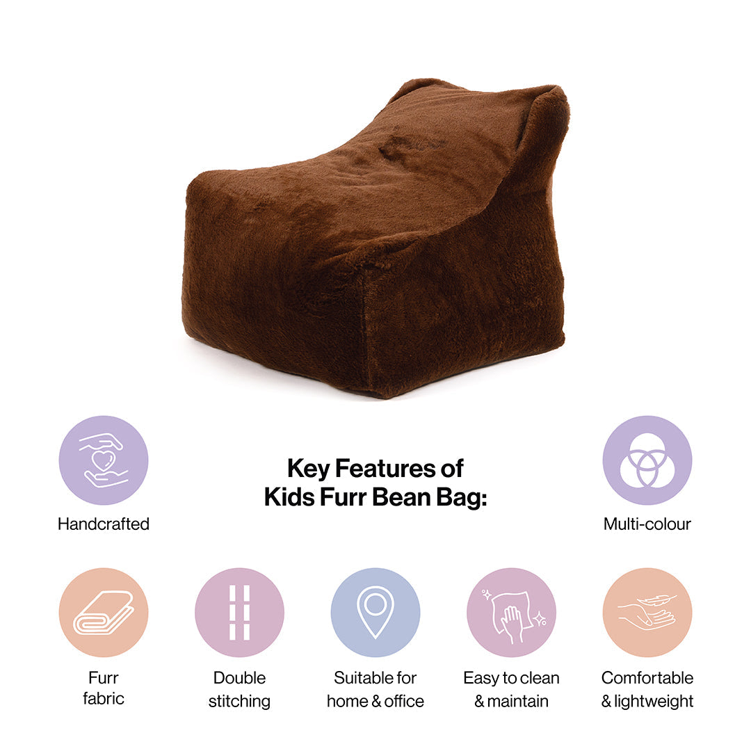 Fur Bean Bag With Beans for Kids