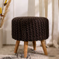 Pouf Dori Stool in Oak Brown