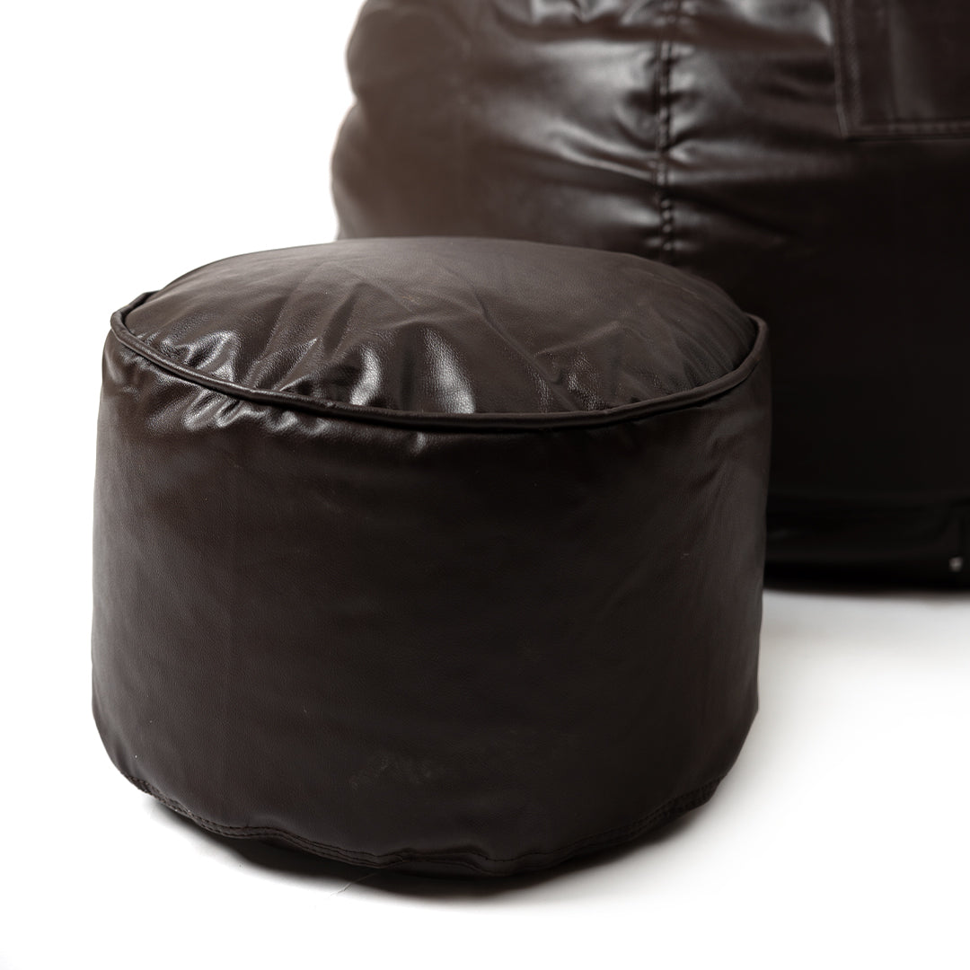 XXXXL Teardrop Filled Bean Bag with Footrest and Cushions