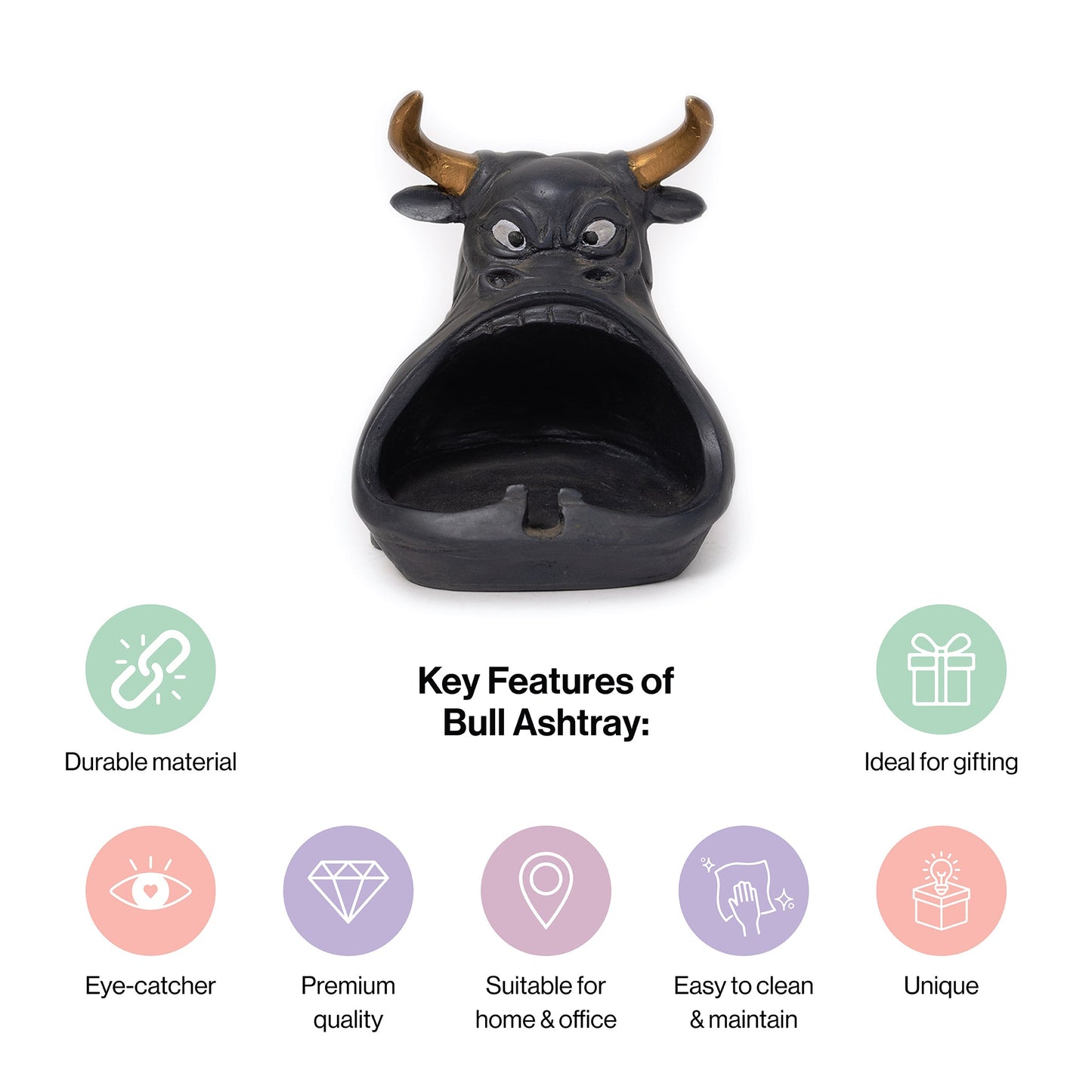 Bull Ashtray Tray in Home Decor