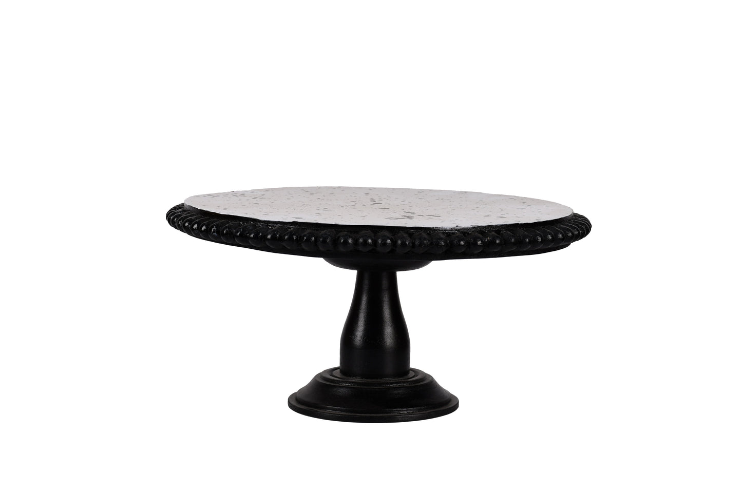 Black and White Printed Mango Wood Cake Stand