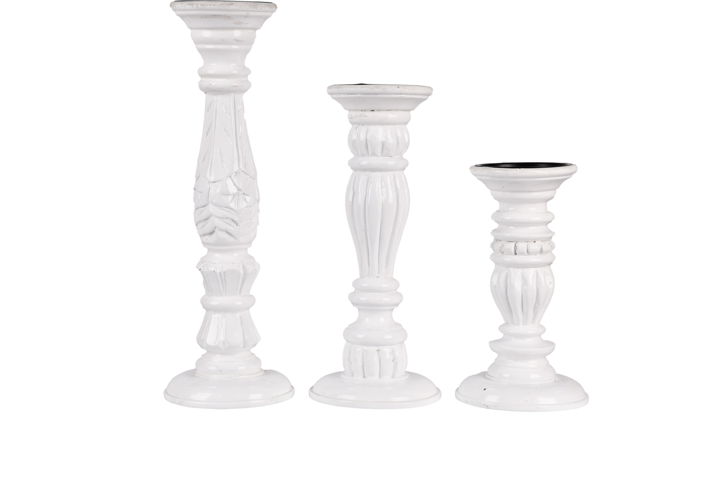 Wooden Candle Holders Handcrafted Stand For Home Decor-Set of 3