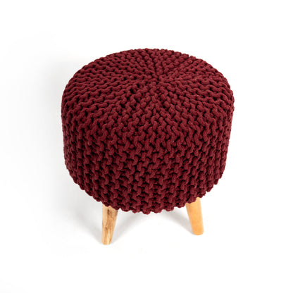 Pouf Dori Stool in Oak Brown