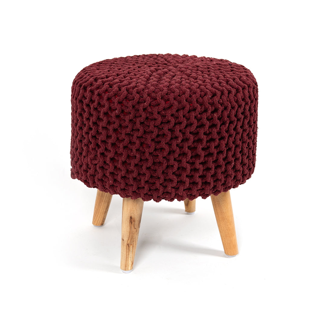 Pouf Dori Stool in Oak Brown