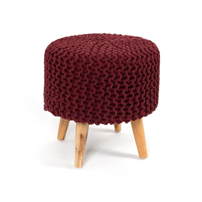 Pouf Dori Stool in Vintage Wine