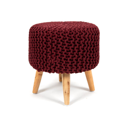 Pouf Dori Stool in Oak Brown