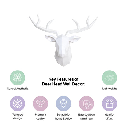 Antelope Head Abstract Sculpture Room Wall Decor-Resin Deer Head Statues in home decor