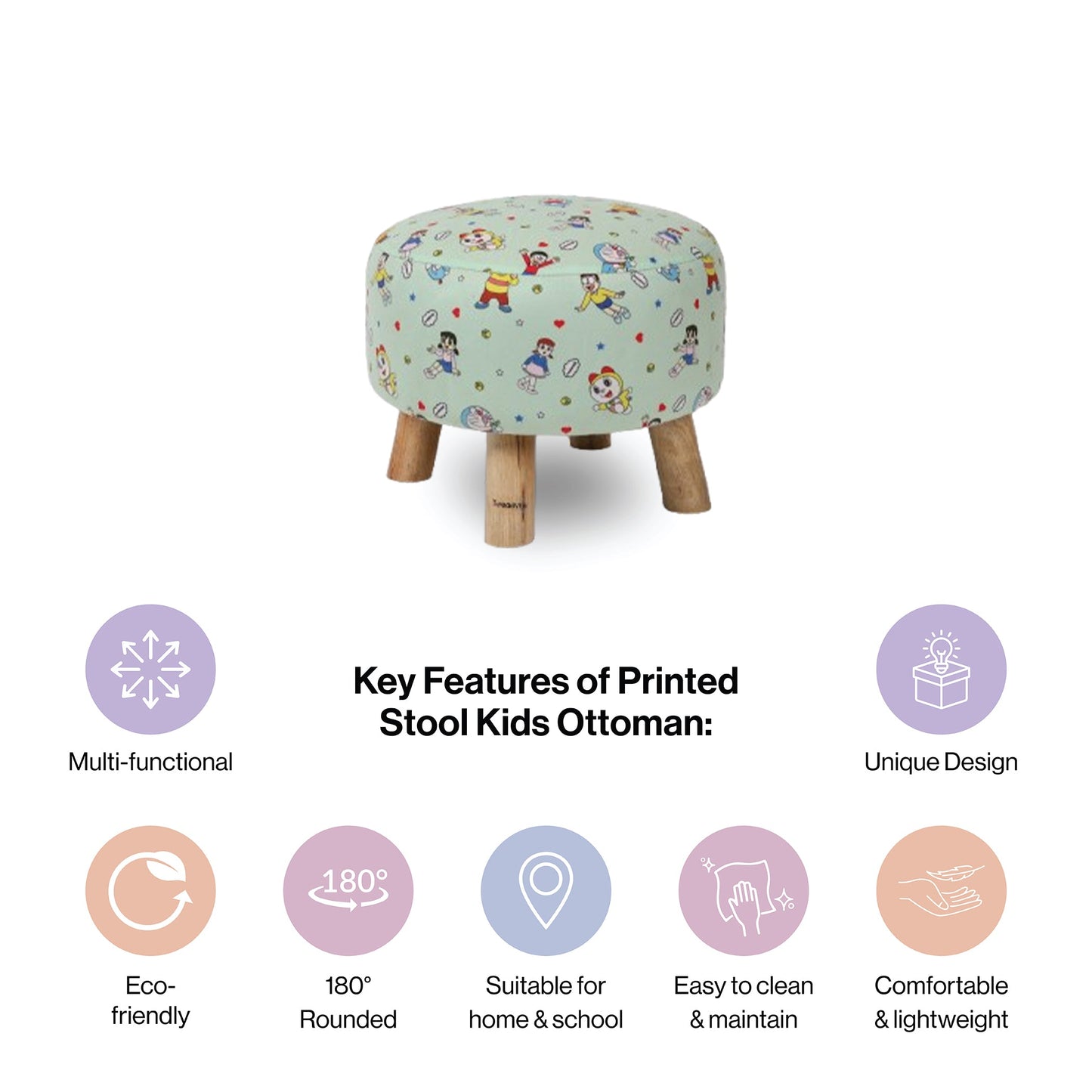 Round Sofa Ottoman Kids In Doraemon