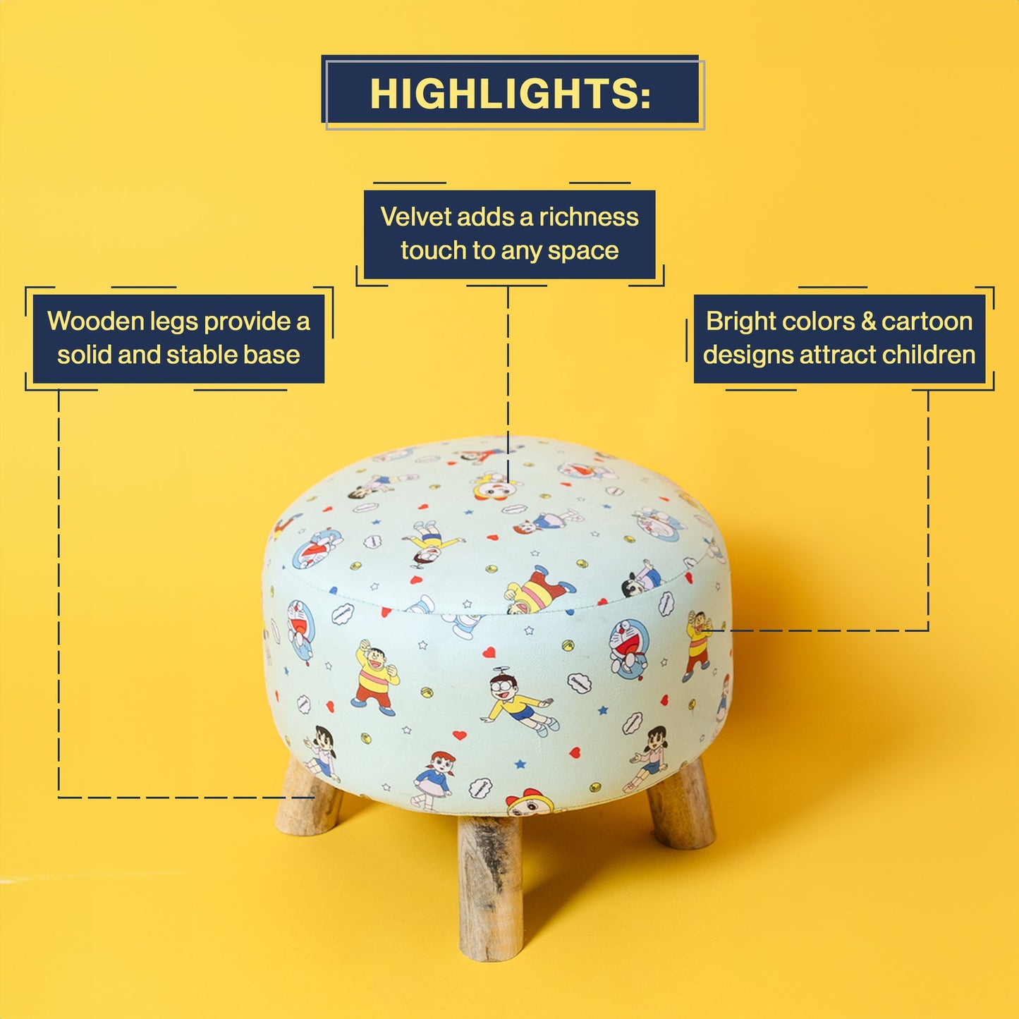 Round Sofa Ottoman Kids In Doraemon