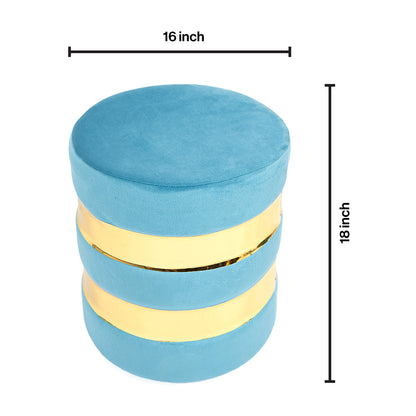 Round Drum Ottoman-Combo of 2